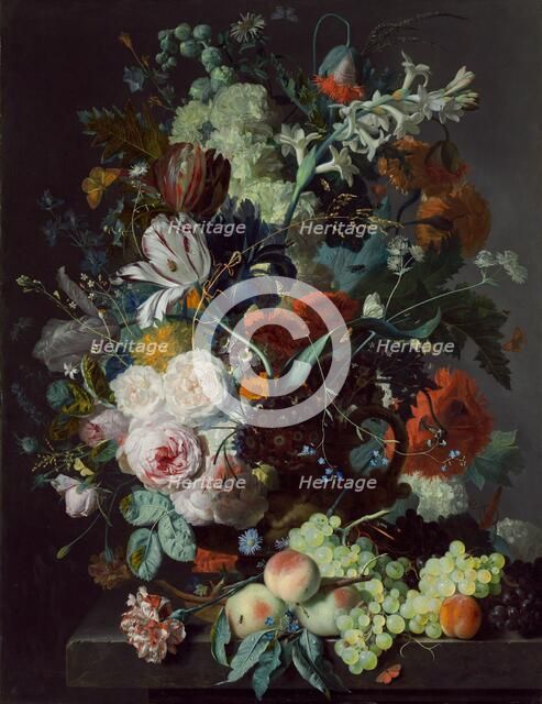 Still Life with Flowers and Fruit, c. 1715. Creator: Jan van Huysum.