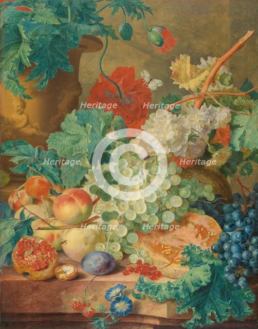 Still Life with Flowers and Fruit, c.1728. Creator: Jan van Huysum.