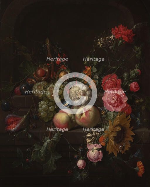 Still Life with Flowers and Fruit. Creator: Cornelis de Heem.
