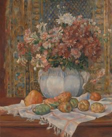 Still Life with Flowers and Prickly Pears, ca. 1885. Creator: Pierre-Auguste Renoir