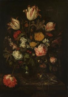 Still Life with Flowers, c.1660-1690. Creator: Abraham van Beyeren