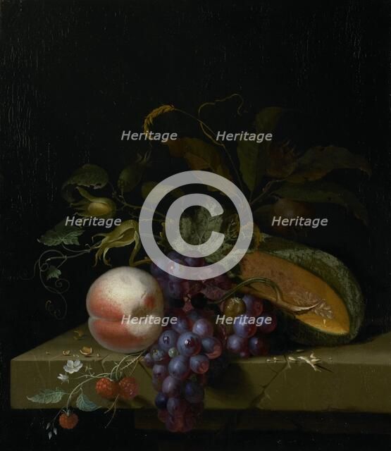 Still Life with Fruit, 1673. Creator: Pieter Gallis.