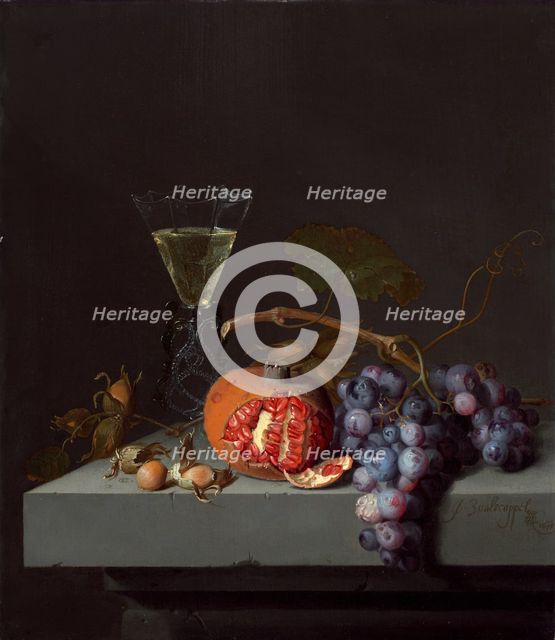Still Life with Fruit, 1675. Creator: Jacob van Walscapelle.