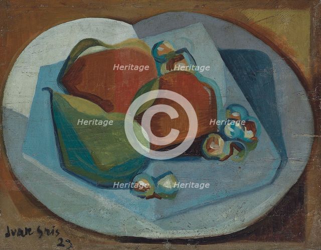 Still life with fruit, 1923. Creator: Gris, Juan (1887-1927).