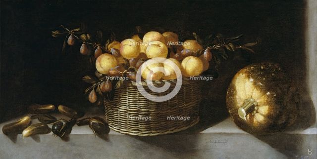 Still Life with Fruit and Vegetables, 1623. Creator: Juan van der Hamen y León.