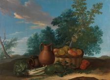 Still Life with Fruit and Vegetables, 18th century. Creator: Gines Andres de Aguirre