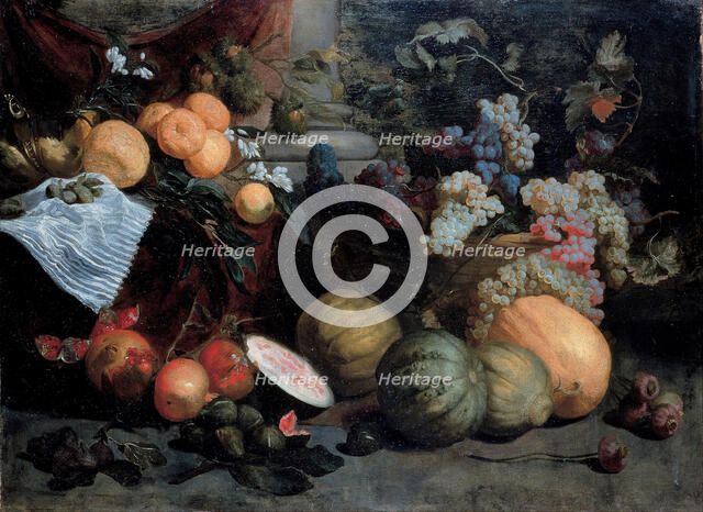 Still Life with Fruit and Vegetables, First third of 17th cen.. Artist: Roos, Jan (1591-1638)