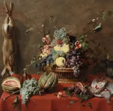 Still Life with Fruit and a Dead Hare, 1630s. Creator: Frans Snyders