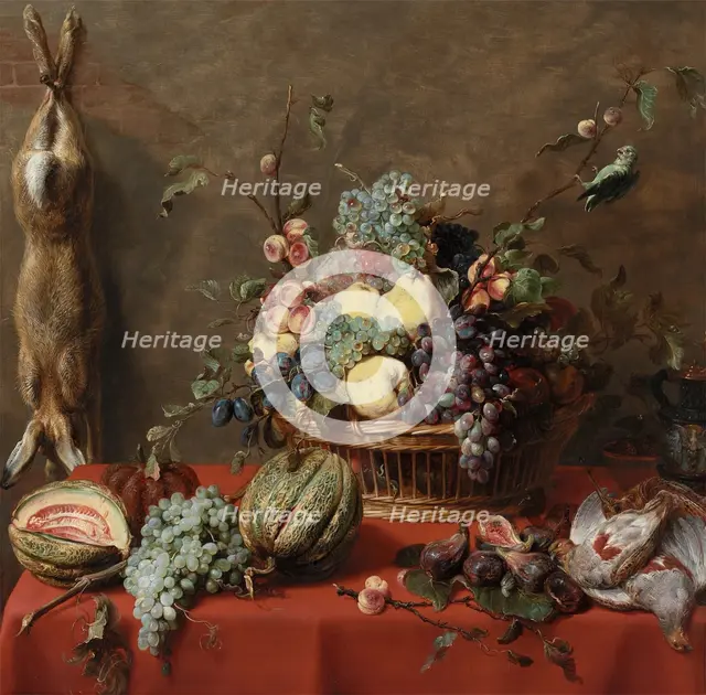 Still Life with Fruit and a Dead Hare, 1630s. Creator: Frans Snyders.