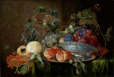 Still life with fruit and a glass à la façon de Venise, ca 1652. Creator: Heem, Jan Davidsz. de (1606-1684)