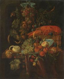 Still Life with Fruit and a Lobster, 1640-1700. Creator: Unknown