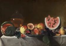Still Life with Fruit and Carafe, c. 1610/1620. Creator: Pensionante del Saraceni
