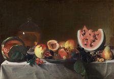 Still Life with Fruit and Carafe, c. 1610/1620. Creator: Pensionante del Saraceni