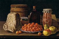 Still Life with Fruit and Cheese, 18th century. Creator: Luis Meléndez
