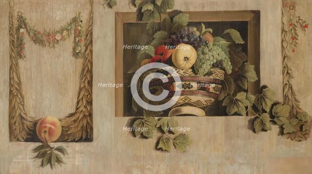 Still Life with Fruit and Flower Garlands, 1645-1650. Creator: Jacob van Campen.