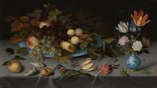 Still Life with Fruit and Flowers, 1621. Creator: Balthasar van der Ast