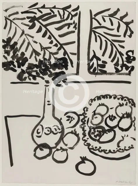 Still Life with Fruit and Flowers, 1947. Creator: Henri Matisse.