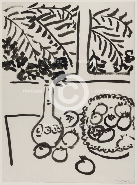 Still Life with Fruit and Flowers, 1947. Creator: Henri Matisse.
