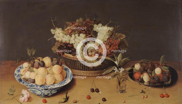 Still life with fruit and flowers, between 1624 and 1700. Creator: Isaak Soreau.