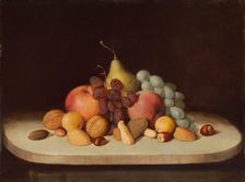 Still Life with Fruit and Nuts, 1848. Creator: Robert Seldon Duncanson