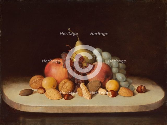 Still Life with Fruit and Nuts, 1848. Creator: Robert Seldon Duncanson.