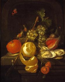 Still Life with Fruit and Oysters, mid-1650s. Artist: Cornelis de Heem