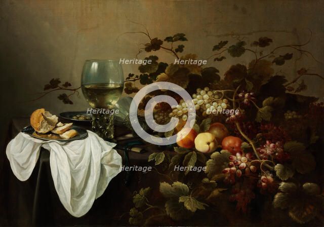 Still Life with Fruit and Roemer. Artist: Claesz, Pieter (c. 1597-1660)
