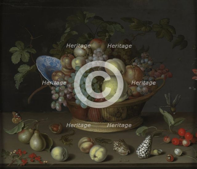 Still Life with Fruit and Shells, c1620-1632. Creator: Balthasar van der Ast.