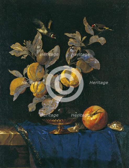 Still Life with Fruit. Artist: Aelst, Willem, van (1625- after 1683)