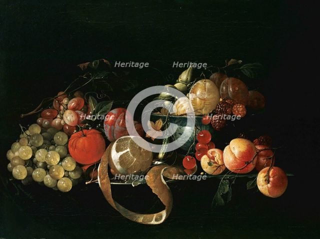 Still life with fruit. Artist: Heem, Cornelis, de (1631-1695)