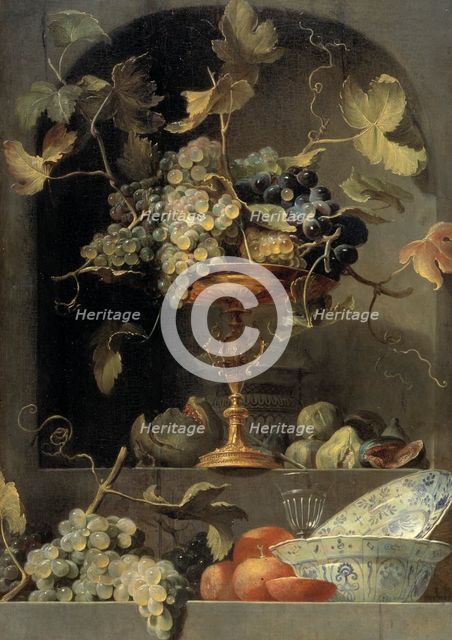 Still Life with Fruit Bowl in a Niche. Creator: Frans Snyders.