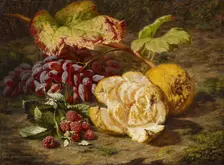 Still Life with Fruit, c1850. Creator: Simon Saint-Jean