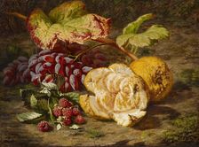 Still Life with Fruit, c1850. Creator: Simon Saint-Jean