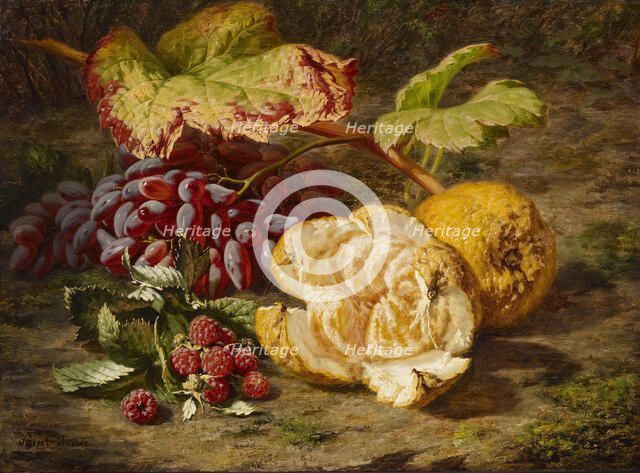 Still Life with Fruit, c1850. Creator: Simon Saint-Jean.