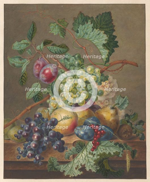 Still life with fruits, 1700-1800. Creator: Jan de Bruyn.