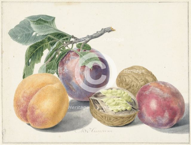 Still life with fruits, 1714-1760. Creator: Michiel van Huysum.