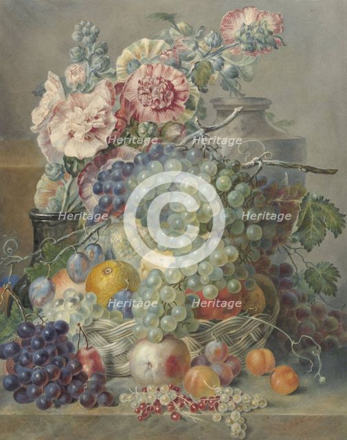 Still life with fruits and flowers, 1781-1832. Creator: Annette Reijerman.