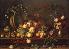 Still Life with Fruits, Shells and Insects, 1620. Creator: Balthasar van der Ast