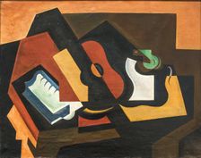 Still Life with Guitar, 1918. Creator: Blanchard, María (1881-1932)