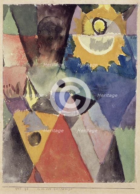Still life with gas lamp, 1915.