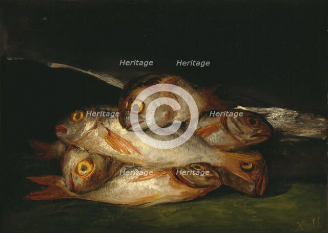 Still Life with Golden Bream, 1808-1812. Artist: Goya, Francisco, de (1746-1828)