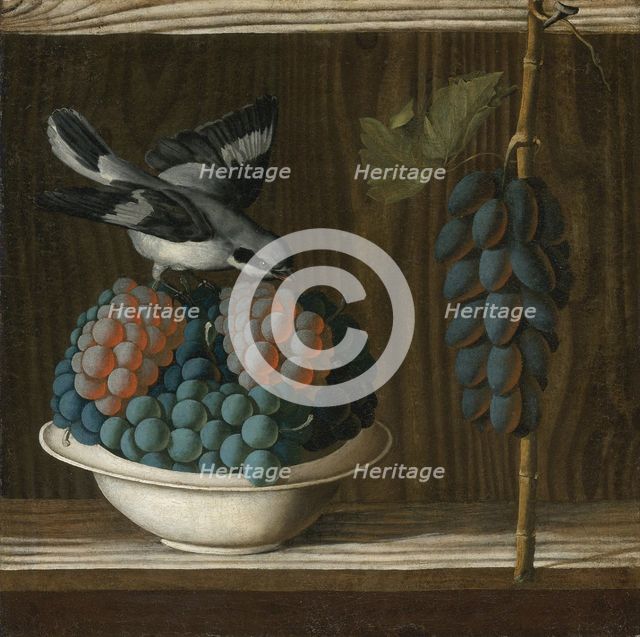 Still Life with Grapes and a gray shrike (Allegory of Painting).