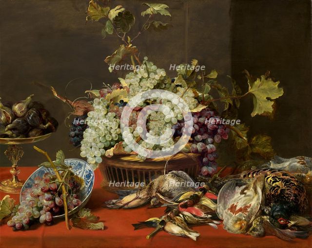 Still Life with Grapes and Game, c. 1630. Creator: Frans Snyders.