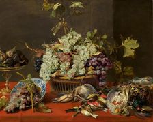 Still Life with Grapes and Game, c. 1630. Creator: Frans Snyders