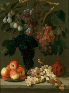 Still Life with Grapes, Apples and Plums, c1630. Creator: Juan Bautista de Espinosa