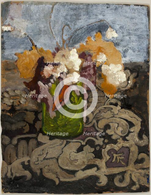 Still Life with Green Vase, c. 1902. Creator: Paula Modersohn-Becker.