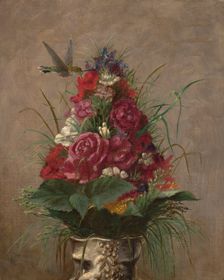 Still Life with Hummingbird, 1870. Creator: William Merritt Chase