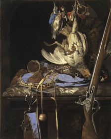 Still Life with Hunting Gear, 1664. Creator: Willem van Aelst