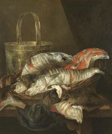 Still Life with Haddocks and Plaice. Creator: Abraham van Beyeren