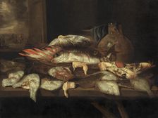 Still Life with Halibut and other Fish. Creator: Abraham van Beyeren